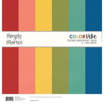 Simple Stories Color Vibe - Bolds - Textured Cardstock 12x12 Inch