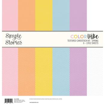 Simple Stories Color Vibe - Spring - Textured Cardstock 12x12 Inch