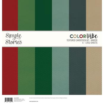 Simple Stories Color Vibe - Winter - Textured Cardstock 12x12 Inch