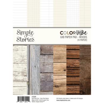 Simple Stories - Color Vibe - Woods Paper Pad - Designpapier 6x8 Inch
