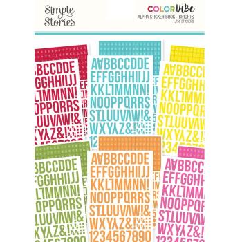 Simple Stories - Color Vibe - Brights - Alpha Sticker Books