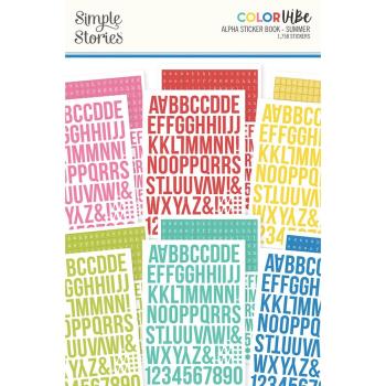 Simple Stories - Color Vibe - Summer - Alpha Sticker Books