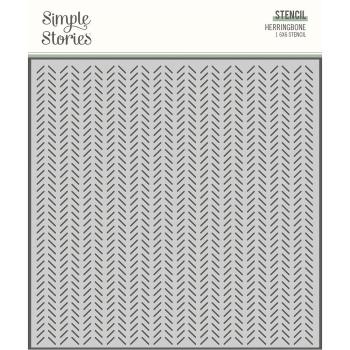 Simple Stories Simple  Happily Ever After Stencils Herringbone  - Schablone