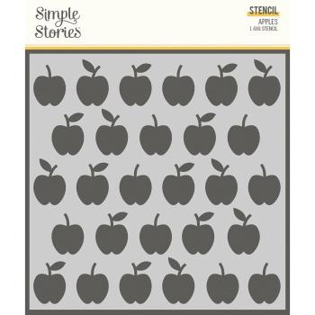 Simple Stories Simple  School Life Stencils Apples  - Schablone