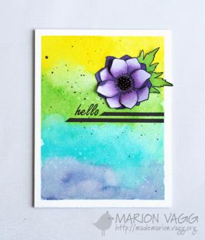 Janes Doodles " Anemone" Clear Stamp - Stempelset
