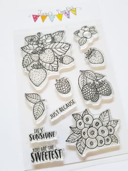 Janes Doodles " Berries" Clear Stamp - Stempelset