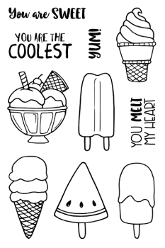 Janes Doodles " Cool" Clear Stamp - Stempelset