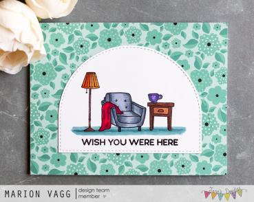 Janes Doodles " Cozy Up" Clear Stamp - Stempelset
