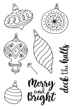 Janes Doodles " Deck the Halls" Clear Stamp - Stempelset