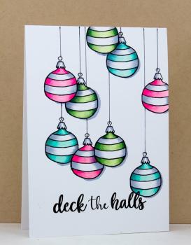 Janes Doodles " Deck the Halls" Clear Stamp - Stempelset