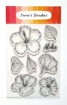 Janes Doodles " Hibiscus" Clear Stamp - Stempelset