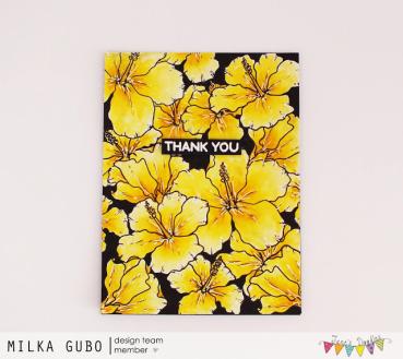 Janes Doodles " Hibiscus" Clear Stamp - Stempelset