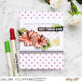 Janes Doodles " Hibiscus" Clear Stamp - Stempelset