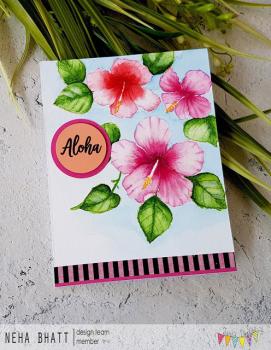 Janes Doodles " Hibiscus" Clear Stamp - Stempelset
