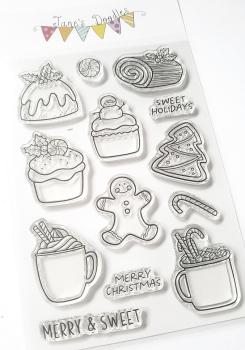 Janes Doodles " Holiday Sweets" Clear Stamp - Stempelset