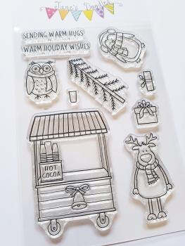 Janes Doodles " Hot Cocoa" Clear Stamp - Stempelset