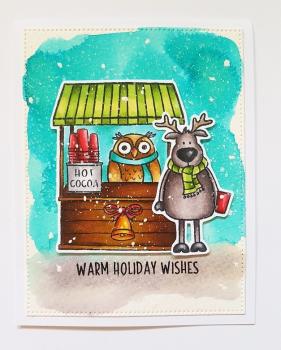Janes Doodles " Hot Cocoa" Clear Stamp - Stempelset