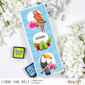 Janes Doodles " Tropical Birds" Clear Stamp - Stempelset