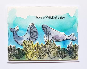 Janes Doodles " Whales" Clear Stamp - Stempelset