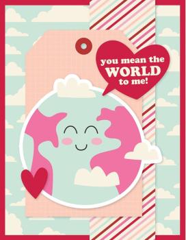 Simple Stories  Lots of Love Simple Cards Kit - Bits & Pieces