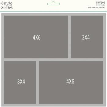 Simple Stories Simple Pages Template Design 1  - Schablone