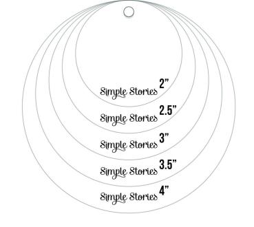 Simple Stories Simple  SN@P! Photo Crops Circle  - Schablone
