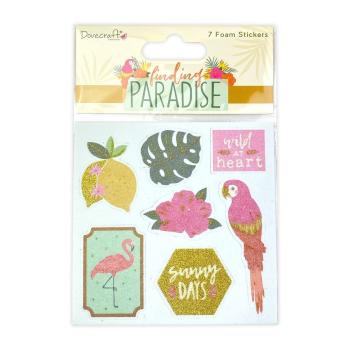 Dovecraft "Finding Paradise" Foam Glitter Stickers (7pcs) (DCSTK094)
