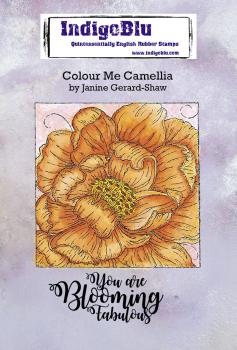IndigoBlu "Colour Me Camellia" A6 Rubber Stamp