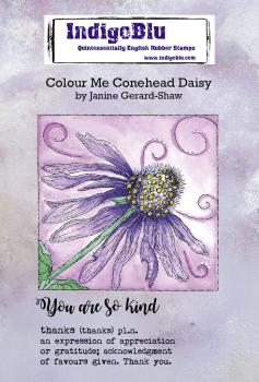 IndigoBlu "Colour Me Conehead Daisy" A6 Rubber Stamp