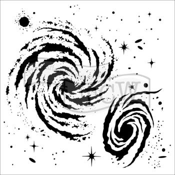 The Crafters Workshop Galaxy Stencil - Schablone 6x6"