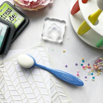 Time For Tea  Beautiful Blender Brush Large Blue