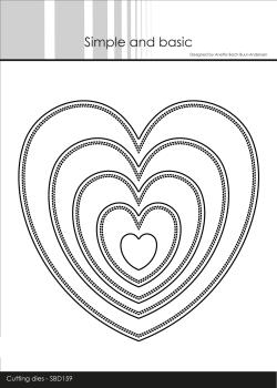 Simple and Basic " Pierced Hearts " Stanze - Die