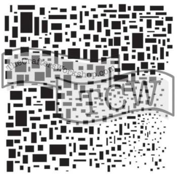 The Crafters Workshop Cubist   Stencil - Schablone 6x6"
