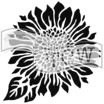 The Crafters Workshop Joyful Sunflower   Stencil - Schablone 6x6"