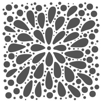 The Crafters Workshop Explosion   Stencil - Schablone 6x6"