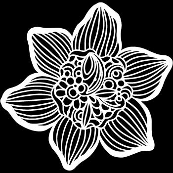 The Crafters Workshop Cupped Daffodil   Stencil - Schablone 6x6"