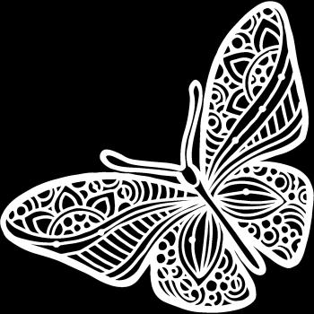 The Crafters Workshop Joyous Butterfly   Stencil - Schablone 6x6"
