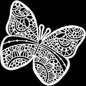 The Crafters Workshop Sunny Butterfly   Stencil - Schablone 6x6"