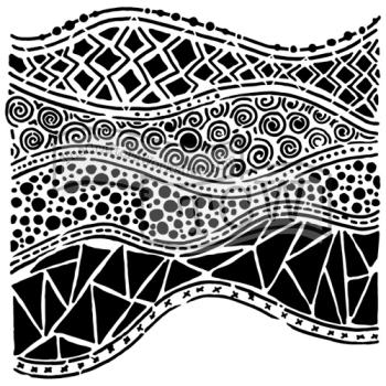 The Crafters Workshop Crazy Waves Stencil - Schablone 12x12"