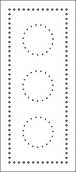 The Crafters Workshop Dotted Circles   Slimline Stencil - Schablone 4x9"