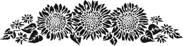 The Crafters Workshop Sunflower Spray  Stencil - Schablone 16x6"