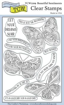 The Crafters Workshop Beautiful Sentiments Clear Stamp