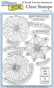 The Crafters Workshop Precious Sentiments   Clear Stamp