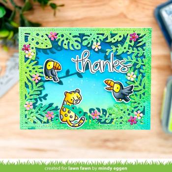 Lawn Fawn Craft Dies - Tropical Leaves Backdrop