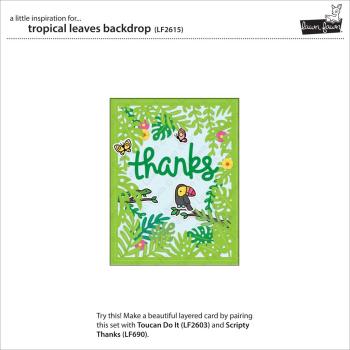 Lawn Fawn Craft Dies - Tropical Leaves Backdrop