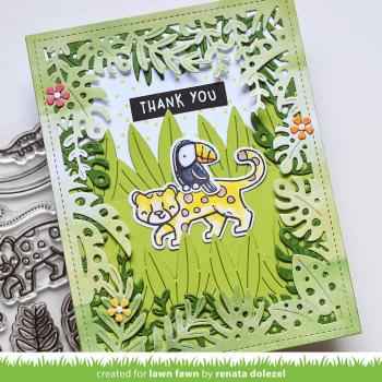 Lawn Fawn Craft Dies - Tropical Leaves Backdrop