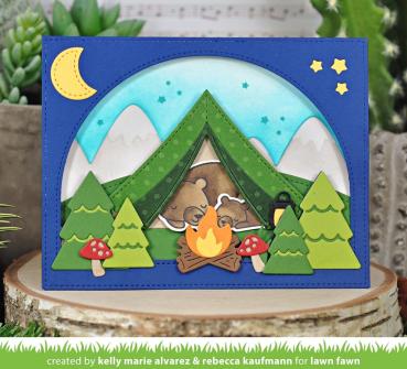 Lawn Fawn Craft Dies - Forest Backdrop