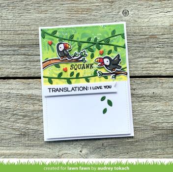 Lawn Fawn Stencil - Schablone - Tropical Leaves Background Stencils (2pcs)