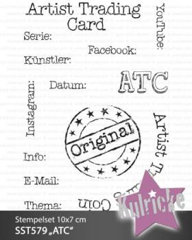 Kulricke Stempelset "ATC" Clear Stamp Motiv-Stempel