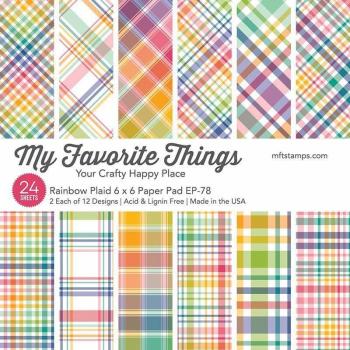 My Favorite Things Rainbow Plaid 6x6 Inch Paper Pad
